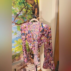 Fashion Nova Colorful Floral Blouse